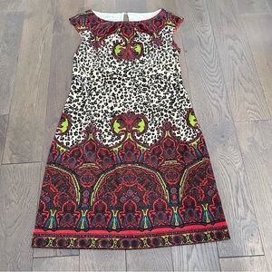 London Style Multicolor Patterned Dress